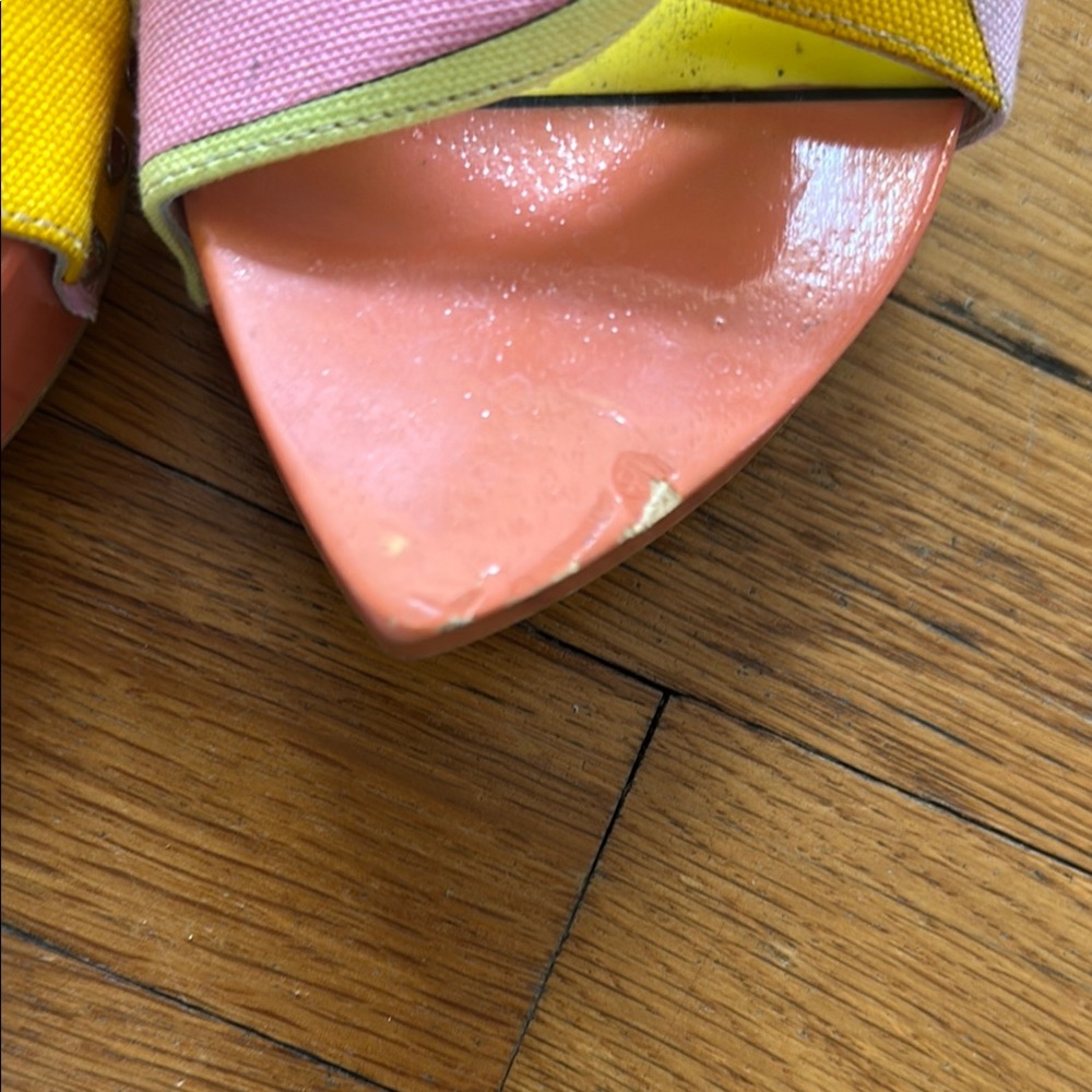 Emilio Pucci Colorful Women's Wedge Strappy Heels - Picture 2 of 6